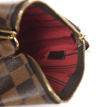Louis Vuitton Damier Ebene Complice Trunks and Bags Mini Pochette Accessories Red 6 of 8