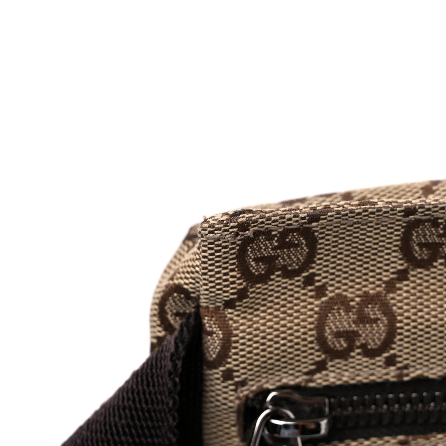Gucci GG Monogram Double Pocket Belt Bag Dark Brown 14 of 15