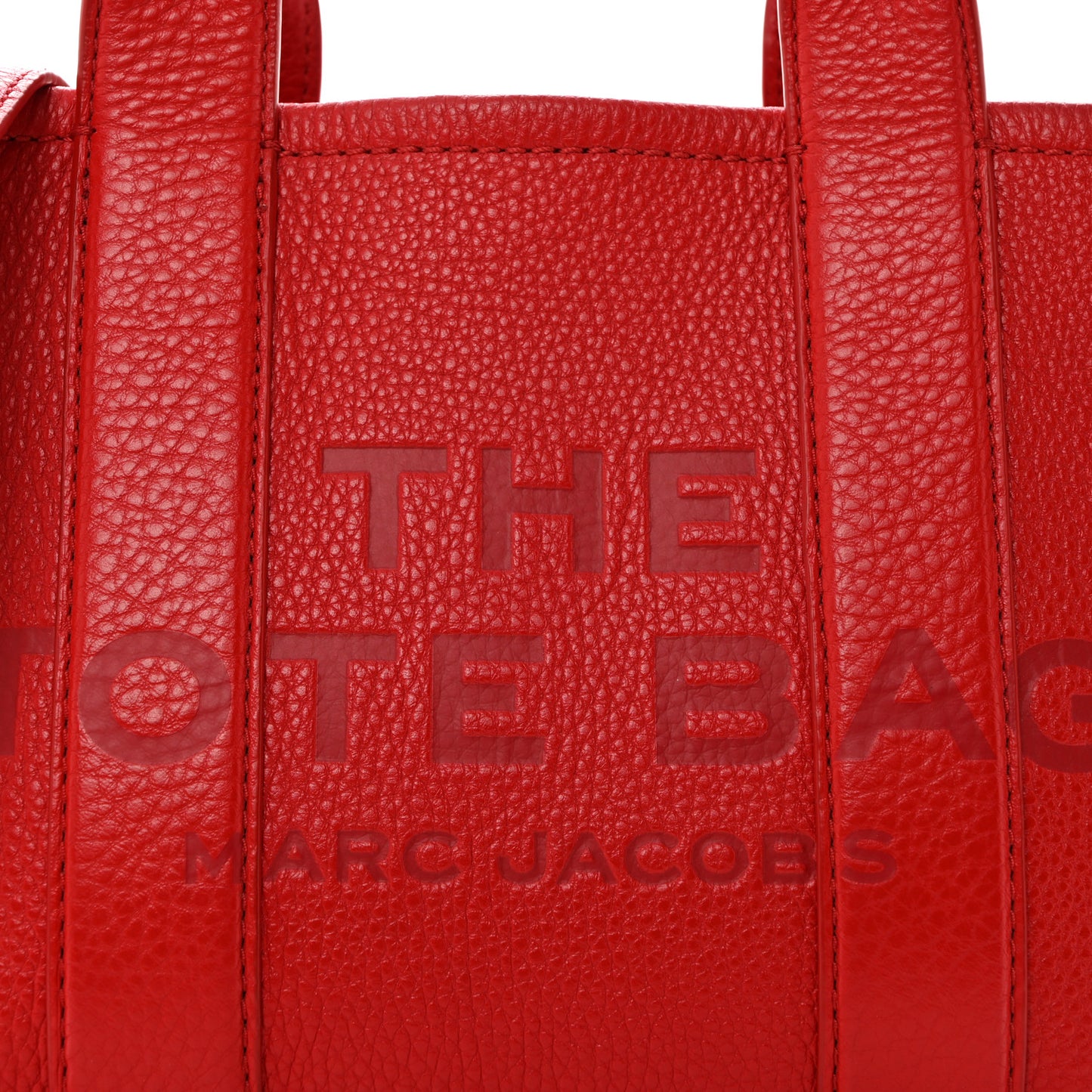 Grained Calfskin Small The Tote Bag True Red