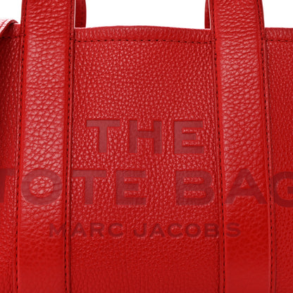 Marc Jacobs Grained Calfskin Small The Tote Bag True Red 9 of 12