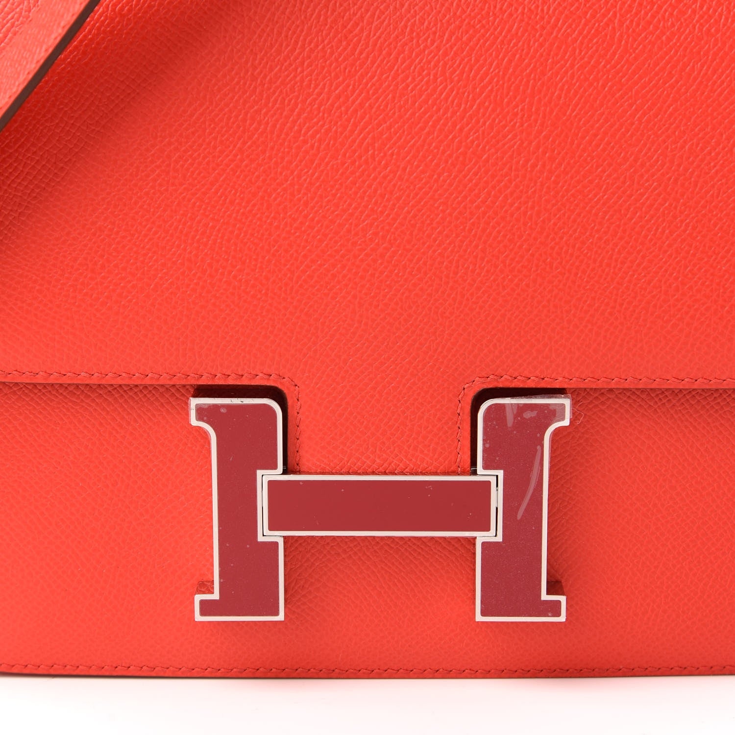 Hermes Epsom Enamel Constance 24 Rouge De Coeur Rubis 10 of 11