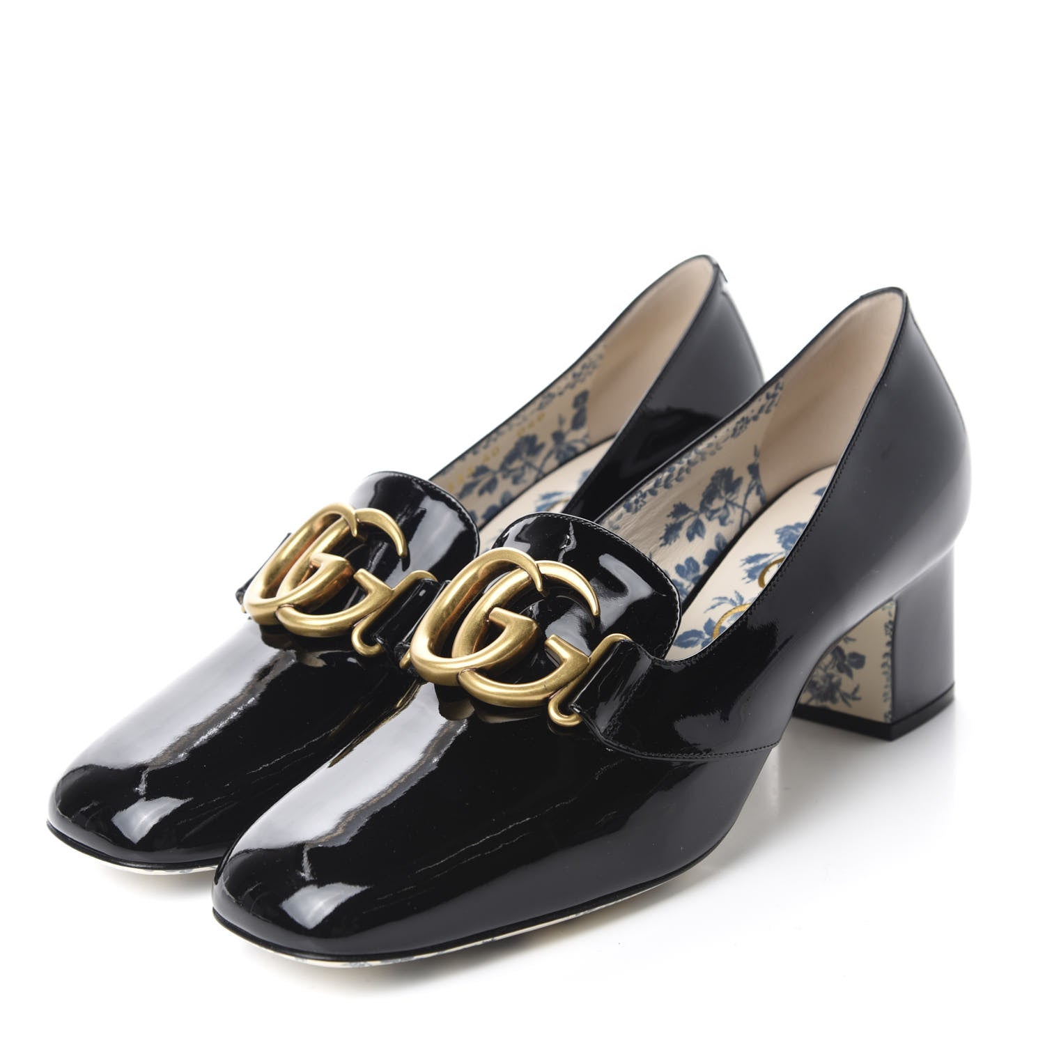 Gucci Vernice GG Victoire 55mm Loafer Pumps 40 Black 3 of 10