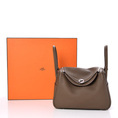 Hermes Taurillon Clemence Lindy 26 Etoupe 8 of 8