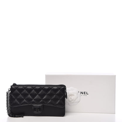 Chanel Aged Calfskin Quilted 2.55 Reissue Pouch With Chain Handle So Black 11 of 11