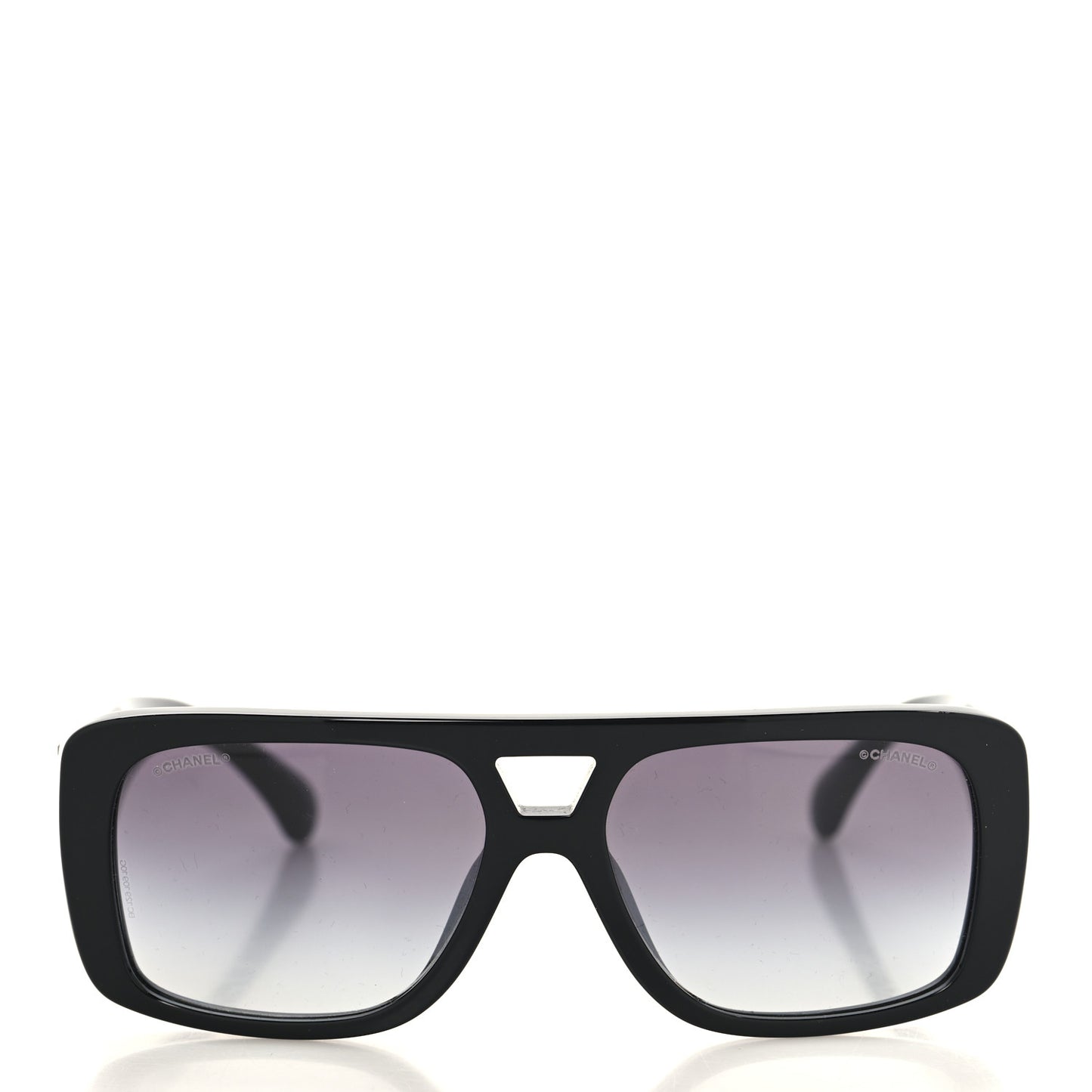 Acetate Crystal CC Pilot Sunglasses 71666 Black