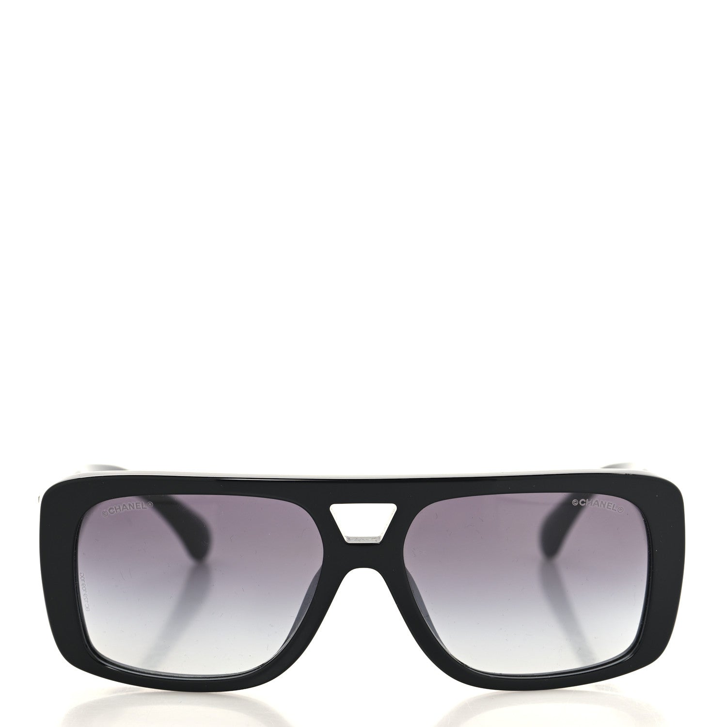 Chanel Acetate Crystal CC Pilot Sunglasses 71666 Black 2 of 7