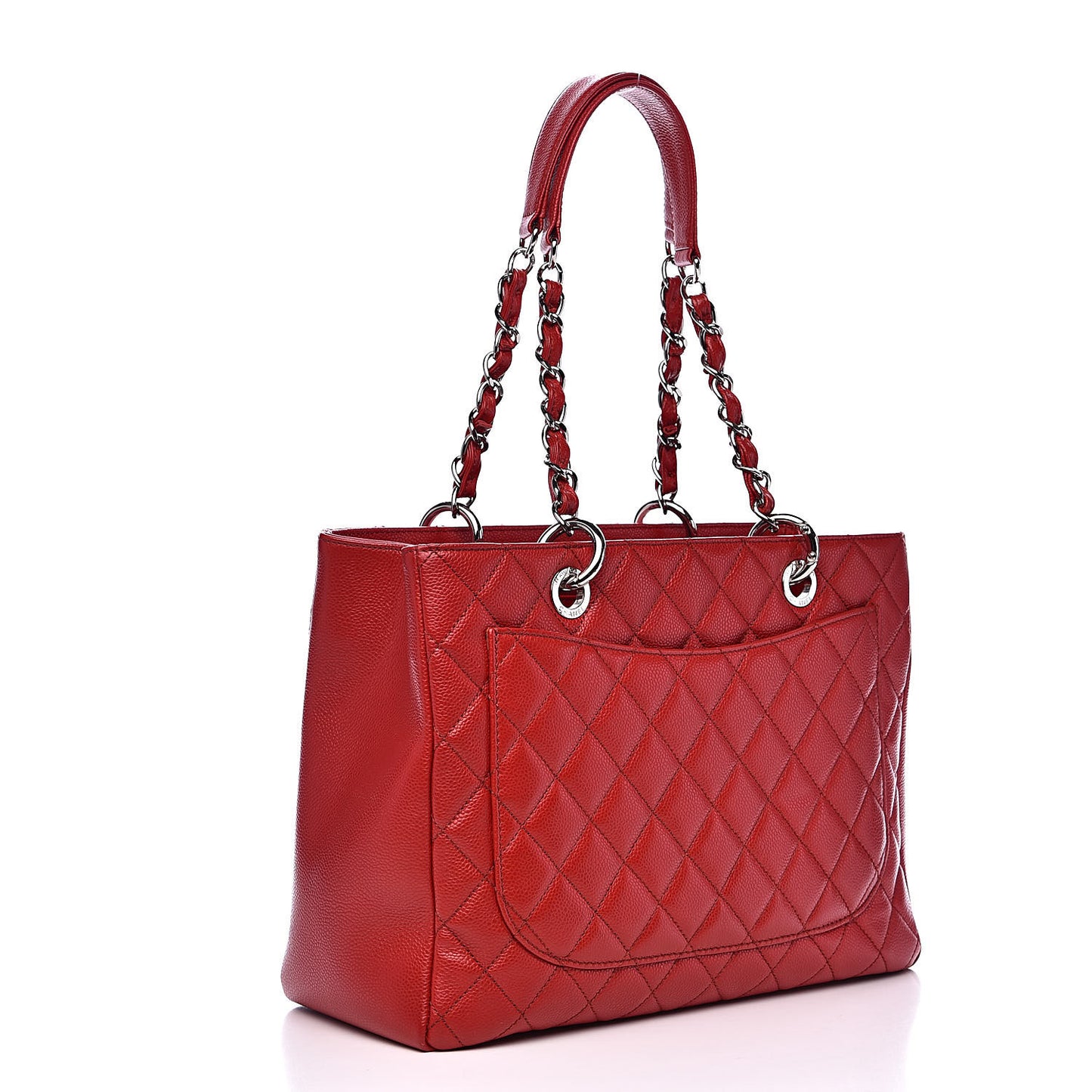 Caviar Quilted Grand Shopping Tote GST Red