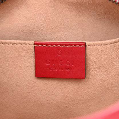 Gucci Calfskin Matelasse Small GG Marmont Chain Shoulder Bag Hibiscus Red 6 of 11