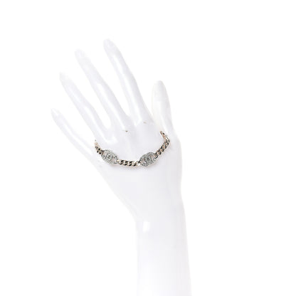 Chanel Crystal CC Chain Bracelet Gold Silver 2 of 4