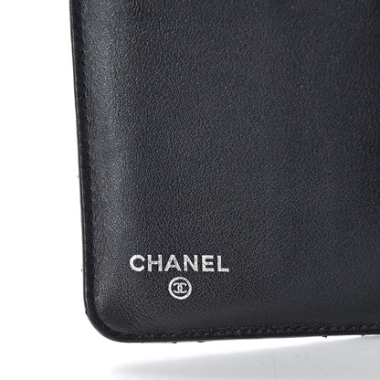 Chanel Patent Quilted Brilliant Zipped Pocket Wallet Black 7 of 13