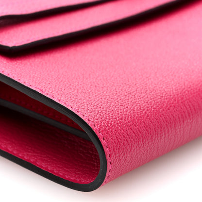 Hermes Chevre Mysore Kelly Wallet To Go Rose Mexico 9 of 11