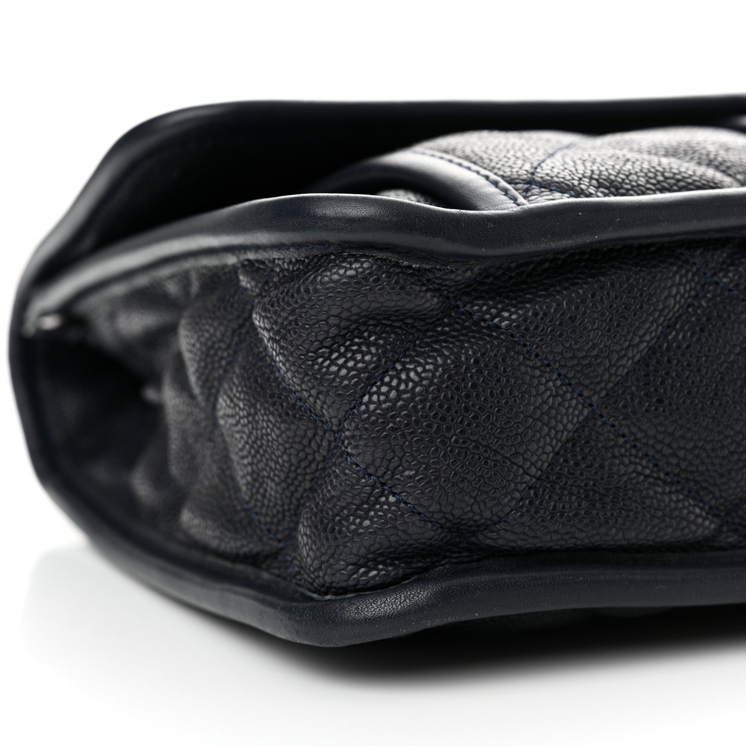 Chanel Caviar Quilted Large French Riviera Flap Navy Blue 9 of 16