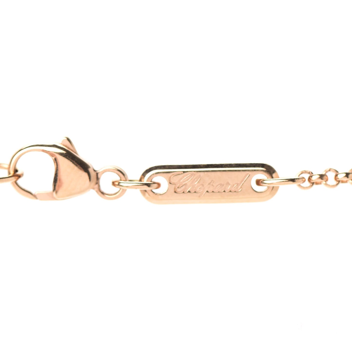 18K Rose Gold Diamond Onyx Happy Hearts Necklace