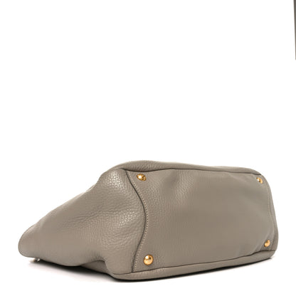 Prada Vitello Daino Side Pocket Hobo Pomice 4 of 9
