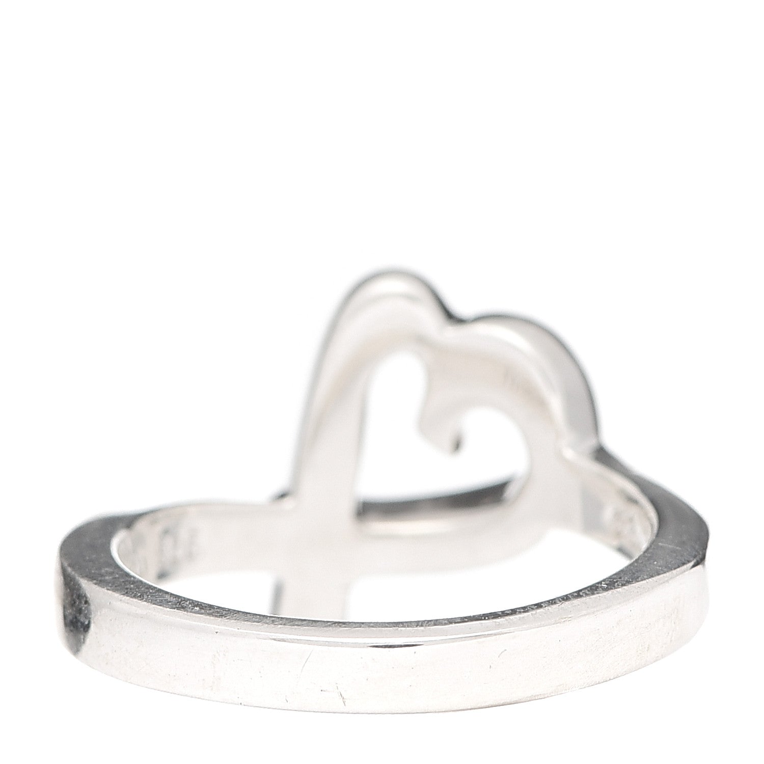 Tiffany Sterling Silver Paloma Picasso Loving Heart Ring 53 6.5 3 of 4
