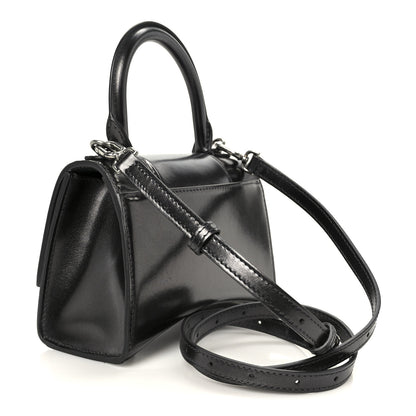 Balenciaga Metallic Calfskin Hourglass Top Handle Bag XS Gunmetal 3 of 11