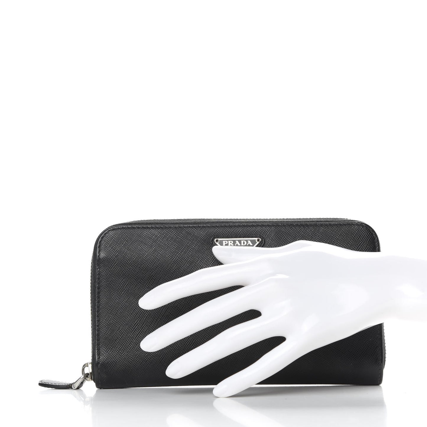 Saffiano Zip Around Wallet Black