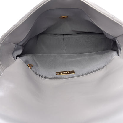 Chanel Goatskin Quilted Large 19 Flap Grey 5 of 11