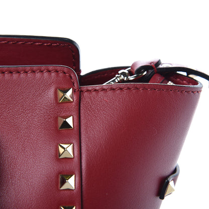 Valentino Garavani Vitello Small Rockstud Double Handle Tote Red 8 of 12