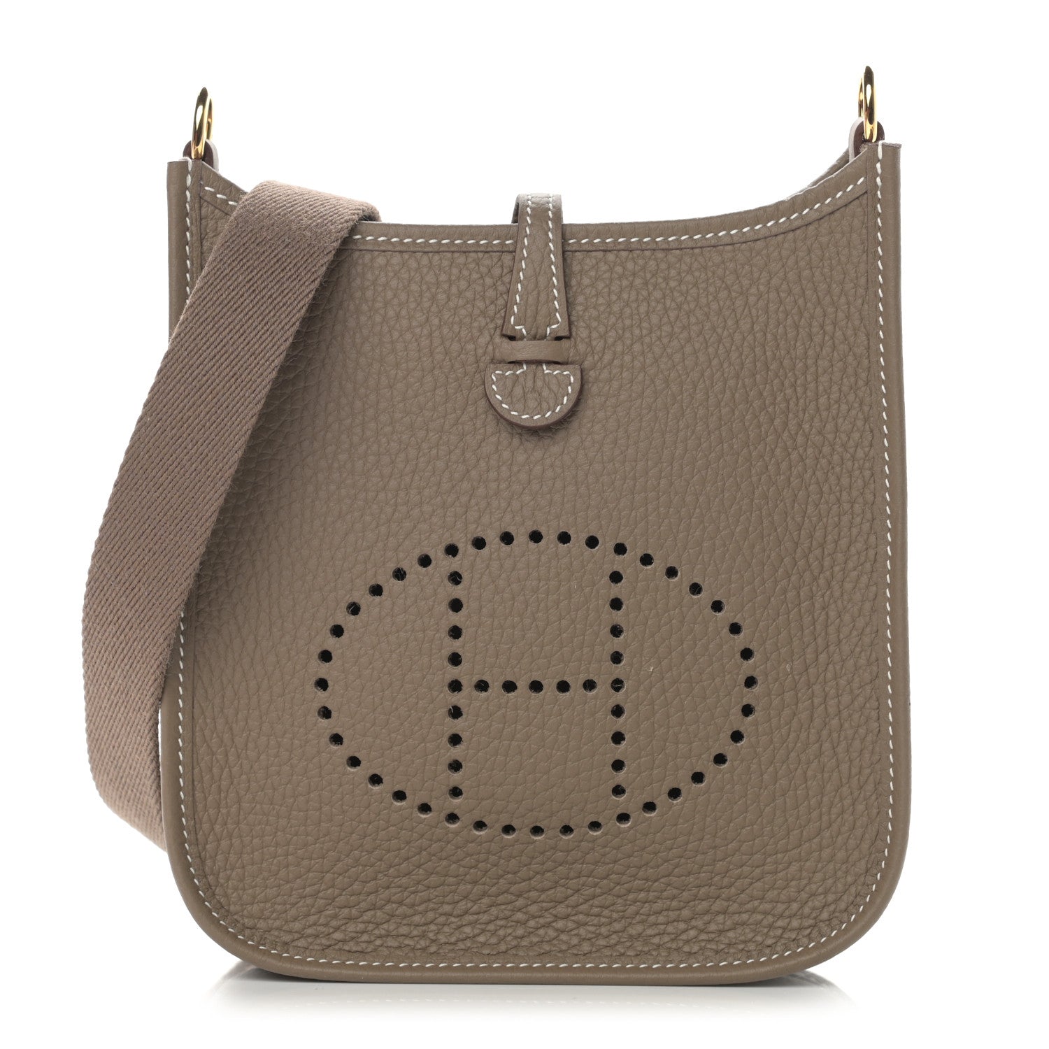Hermes Taurillon Clemence Evelyne TPM Etoupe 1 of 12