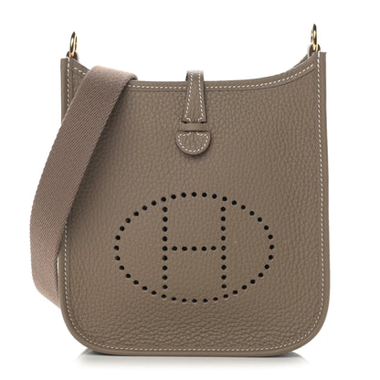 Hermes Taurillon Clemence Evelyne TPM Etoupe 1 of 12