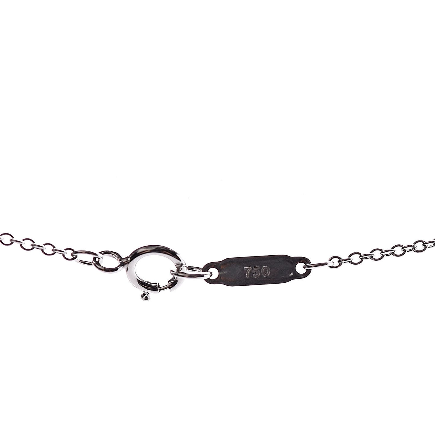 18K White Gold Pearl Drop Pendant Necklace