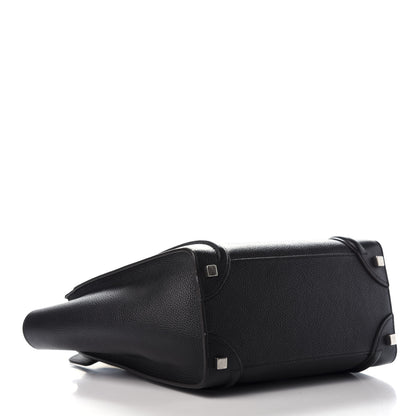 Celine Drummed Calfskin Micro Luggage Black 4 of 14