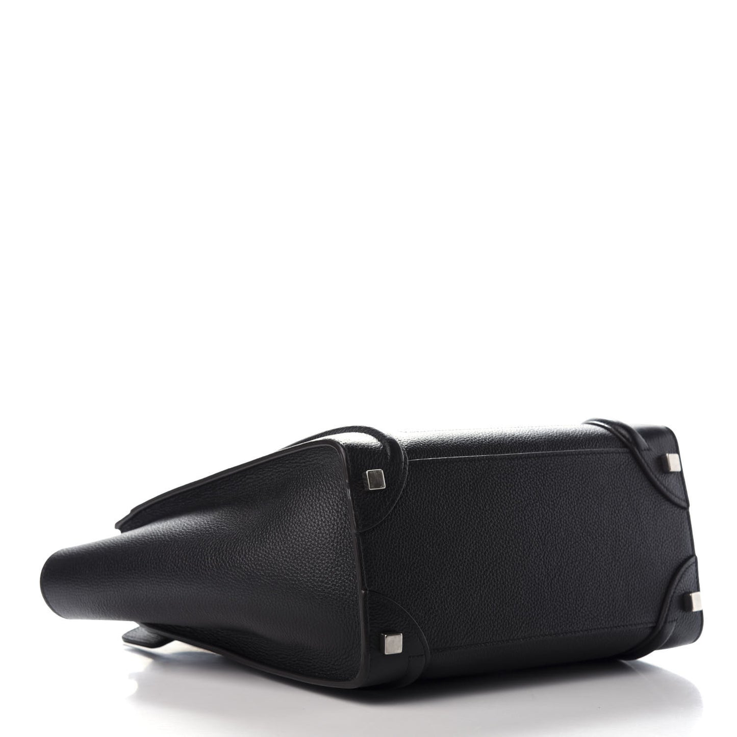 Drummed Calfskin Micro Luggage Black