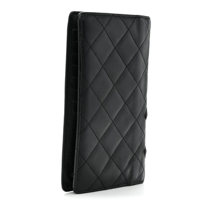 Chanel Calfskin Quilted Cambon Yen Wallet Black 3 of 9