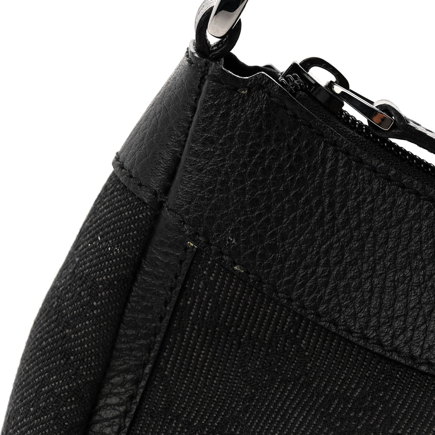 Monogram Medium D Gold Ring Hobo Black