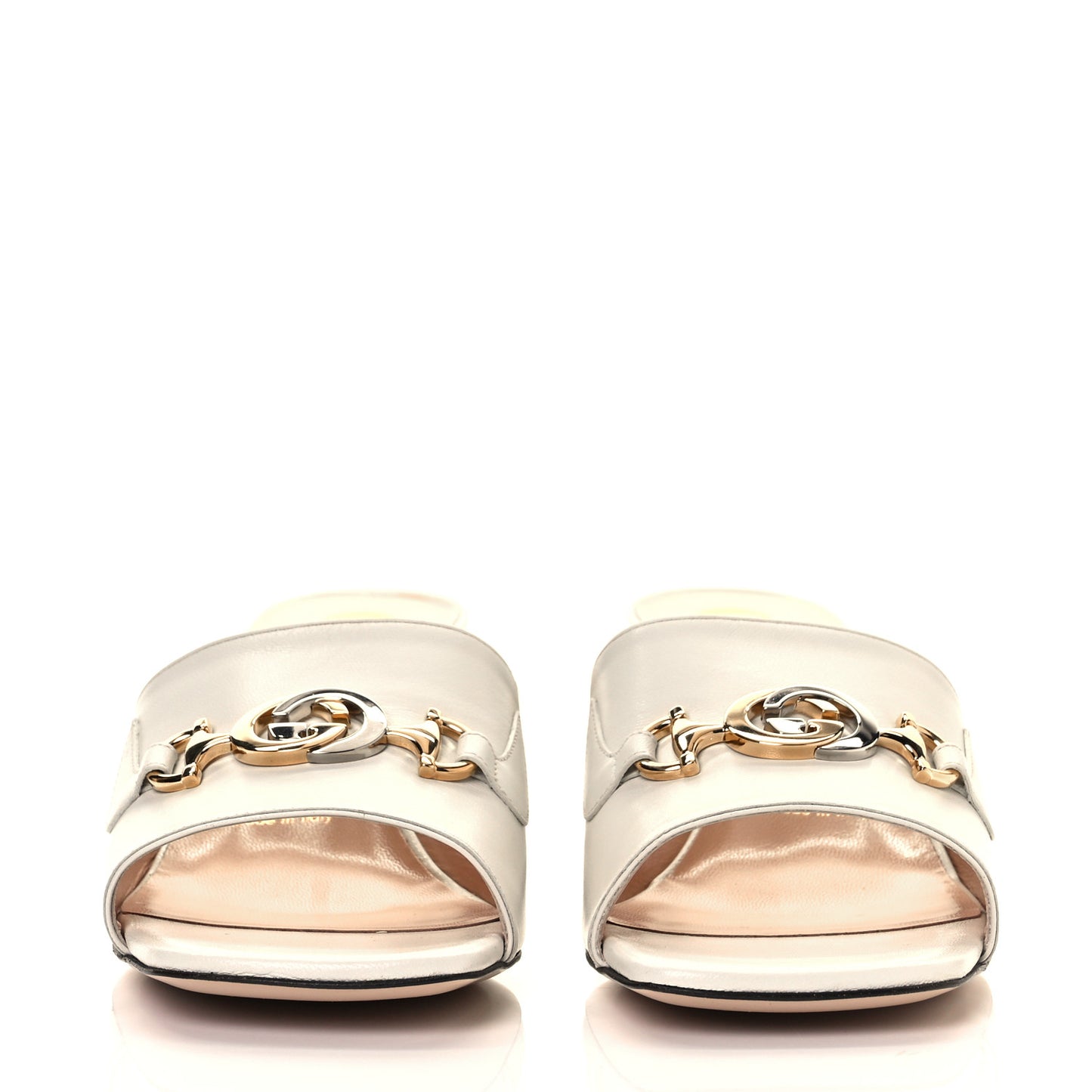 Malaga Kid Zumi Mid Heel Slide Sandals 39 Dusty White