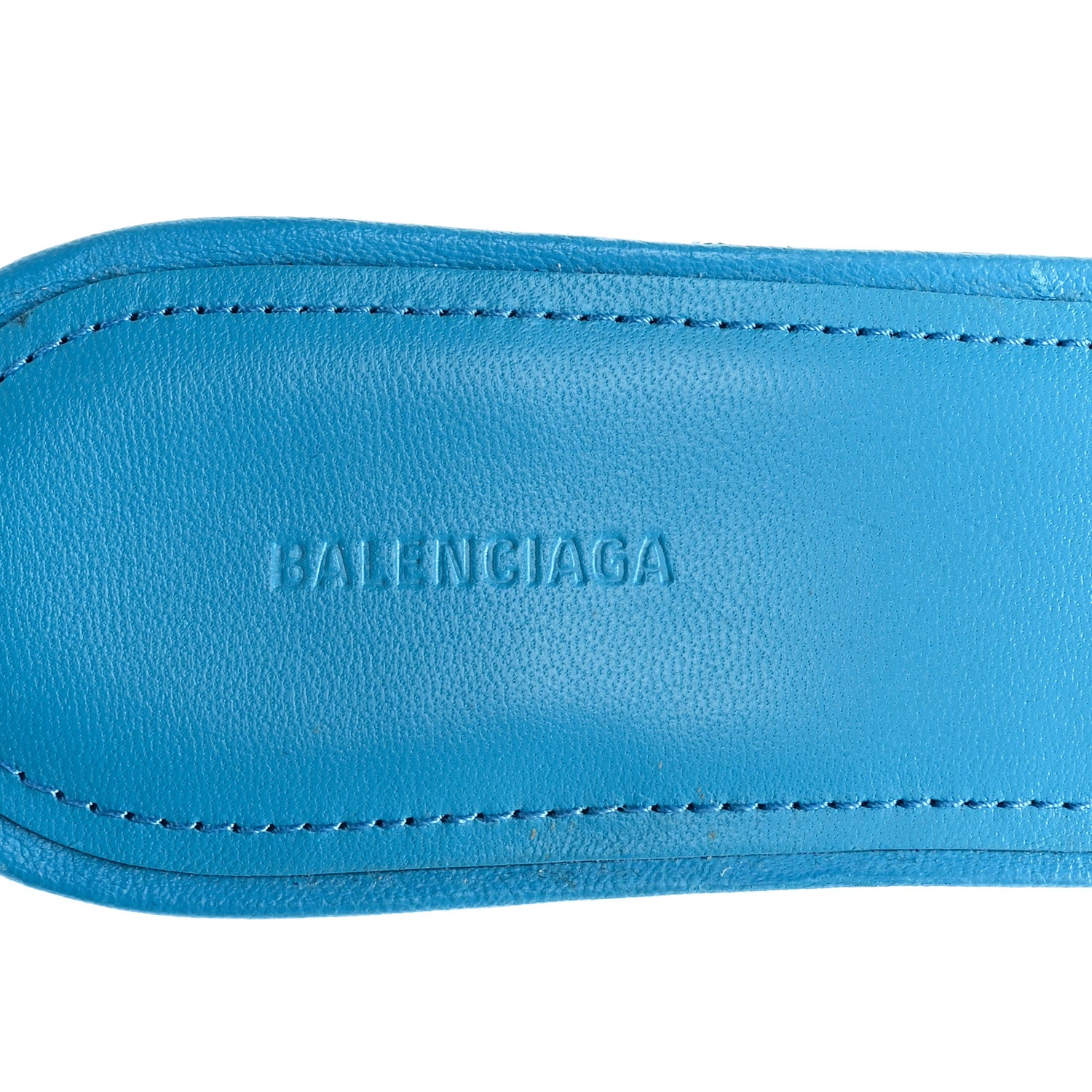 Balenciaga Agneau Arena Cagole 50mm Slide Sandals 36 Cyan 8 of 9