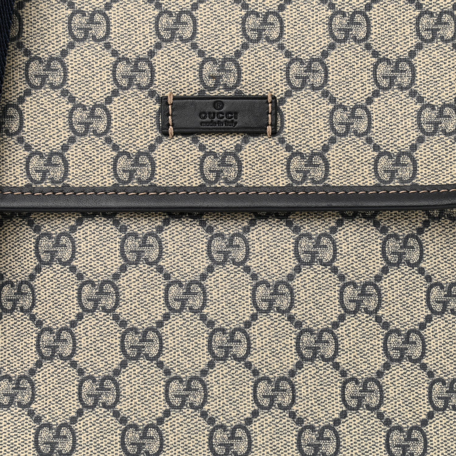 Gucci GG Plus Monogram Sellieria Calfskin Small Flap Messenger Bag Beige Blue 8 of 11
