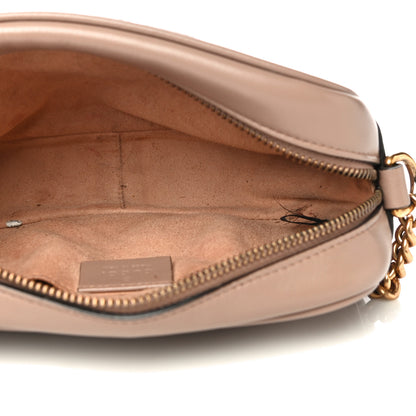 Gucci Calfskin Matelasse Mini GG Marmont Chain Shoulder Bag Porcelain Rose 4 of 19