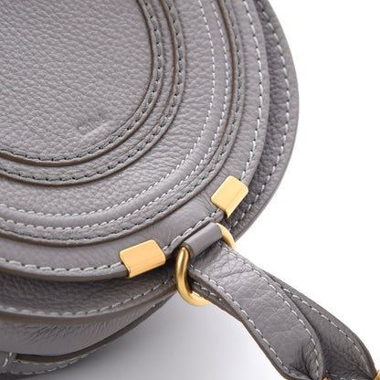 Chloe Calfskin Mini Marcie Round Crossbody Bag Cashmere Grey 9 of 10