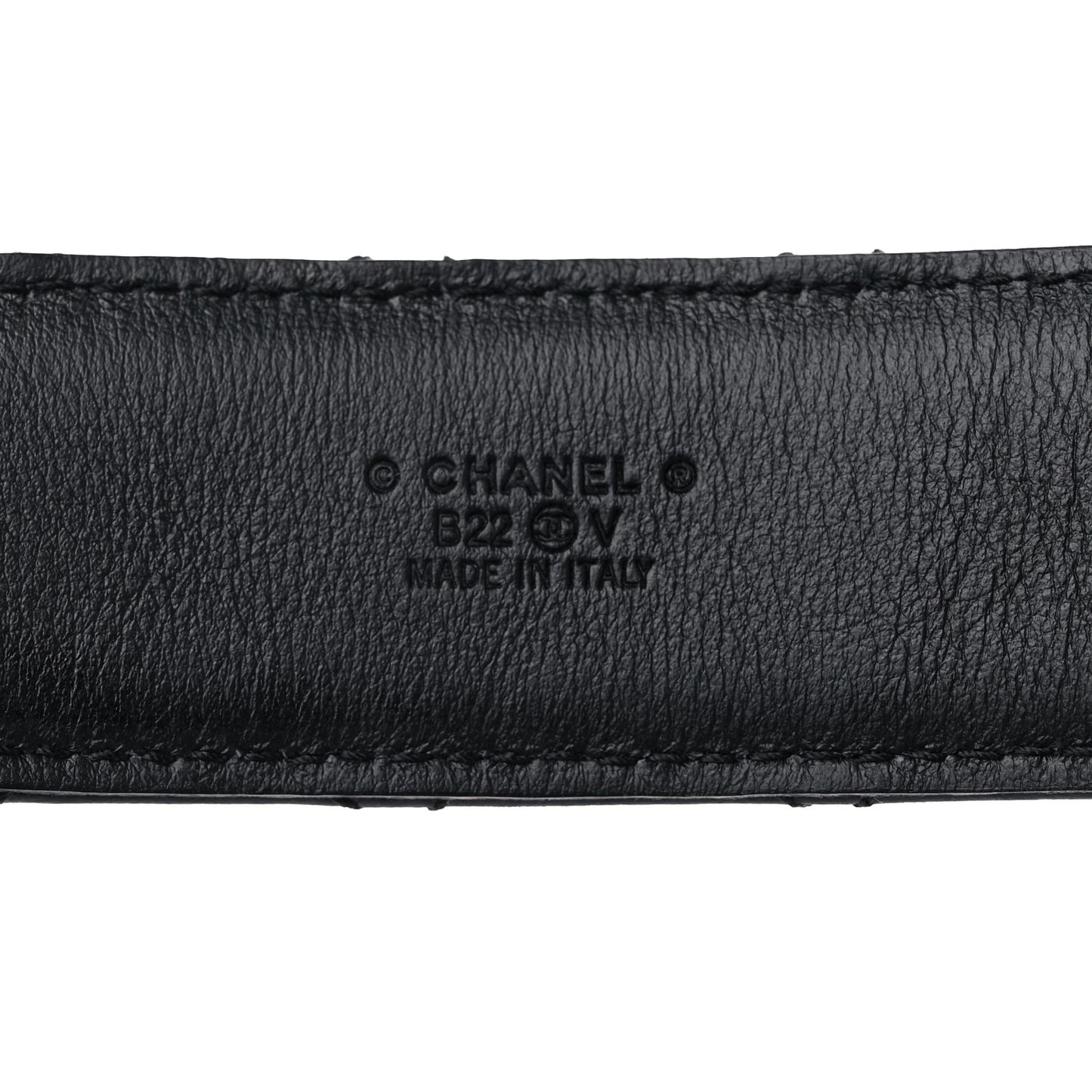 Lambskin Quilted CC Chain Belt 85 34 Black
