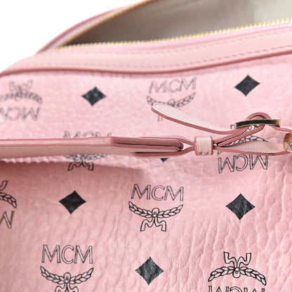 MCM Visetos Large Traveler Weekender Bag Light Pink 17 of 19