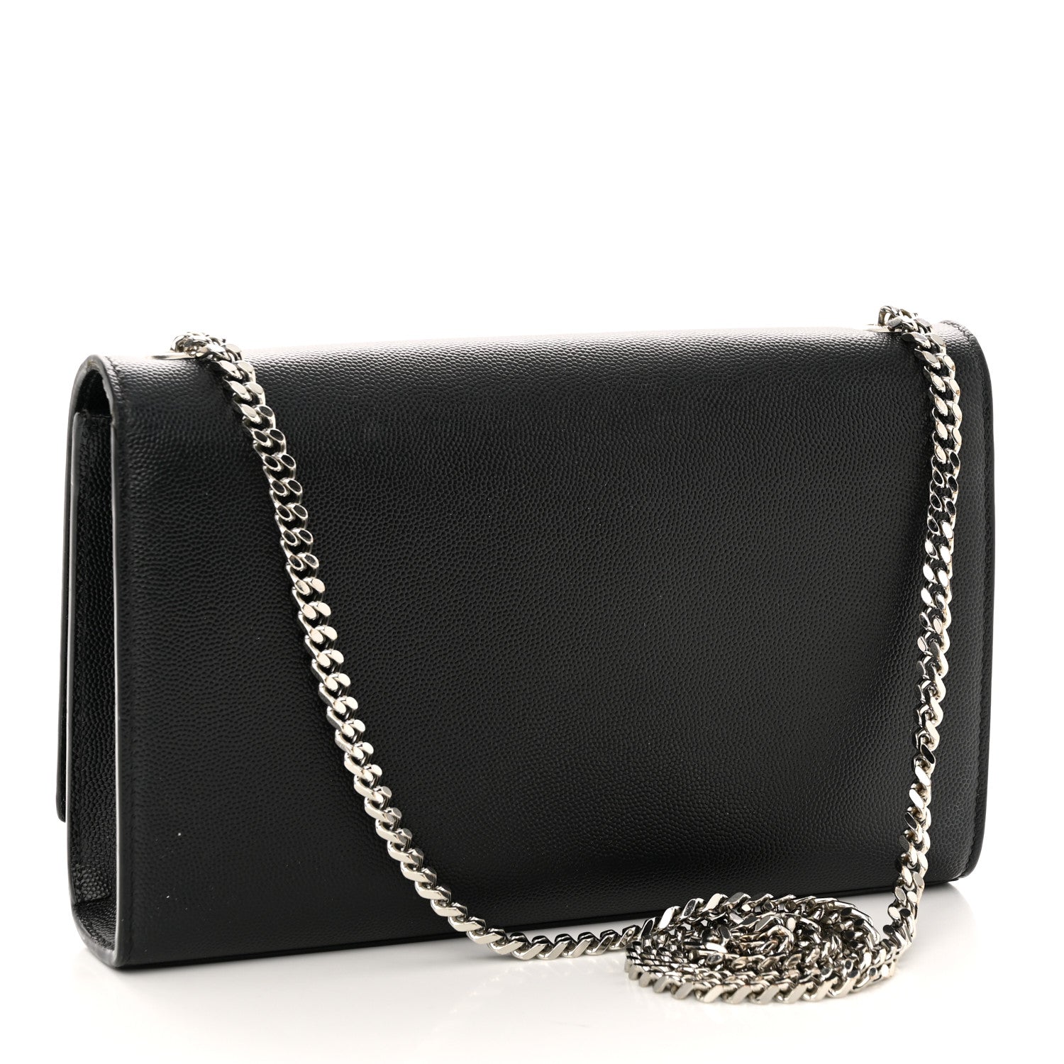 Saint Laurent Grain De Poudre Medium Classic Monogram Kate Satchel Black 3 of 11