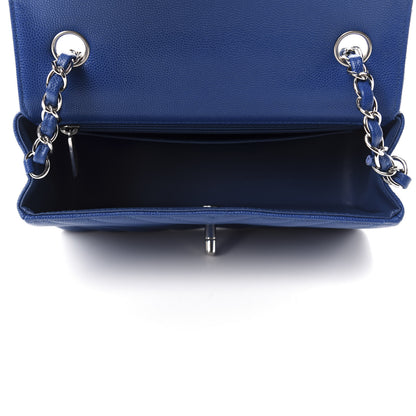 Chanel Caviar Chevron Quilted Mini Rectangular Flap Blue 5 of 11
