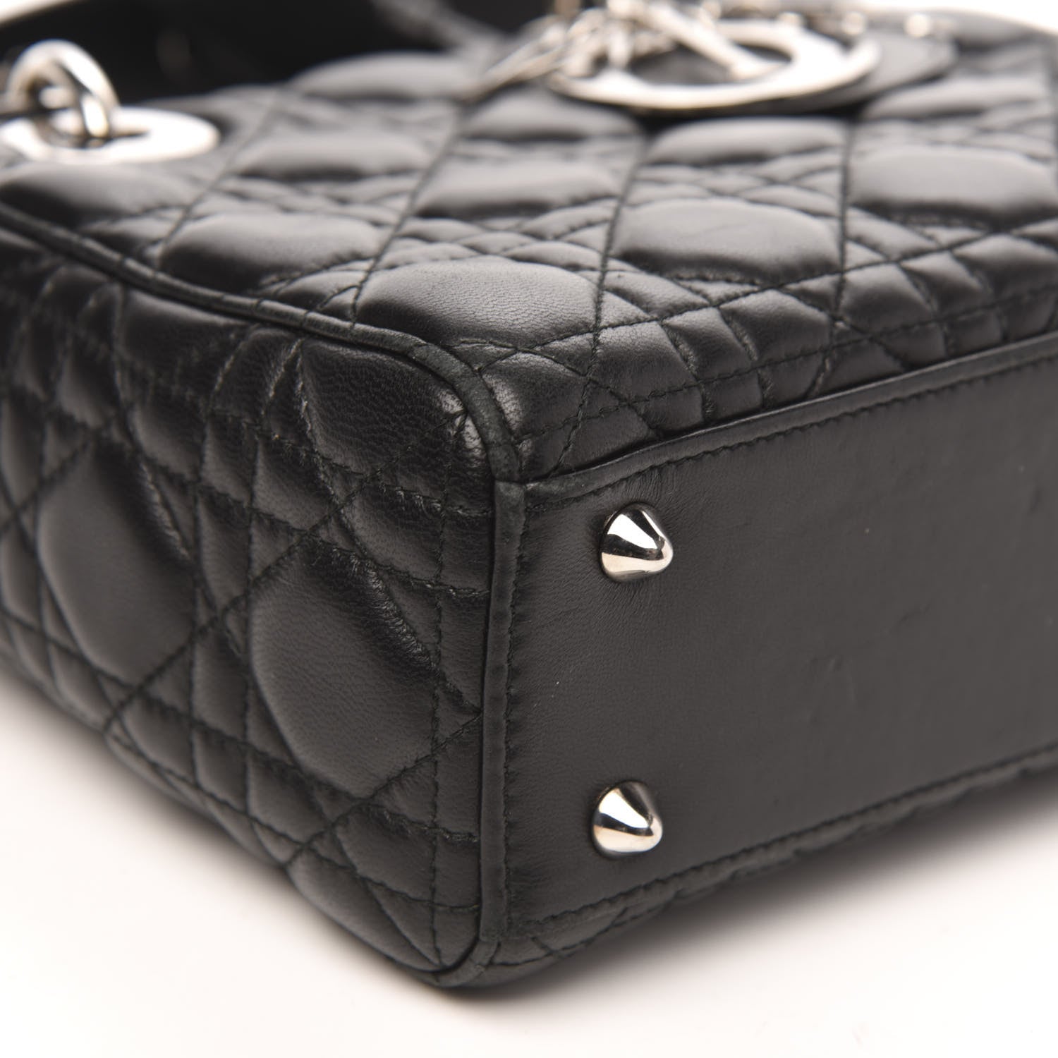 Christian Dior Lambskin Cannage Small Lucky Badges My Lady Dior Black 7 of 11