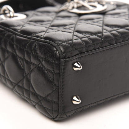 Christian Dior Lambskin Cannage Small Lucky Badges My Lady Dior Black 7 of 11