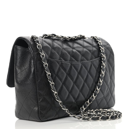 Chanel Caviar Quilted Jumbo Single Flap Black 3 of 16