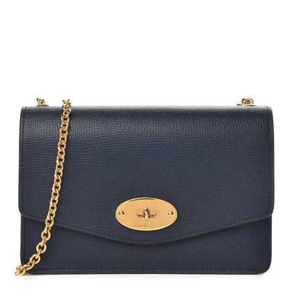 Mulberry Cross Grain Calfskin Small Darley Bright Navy 1 of 8