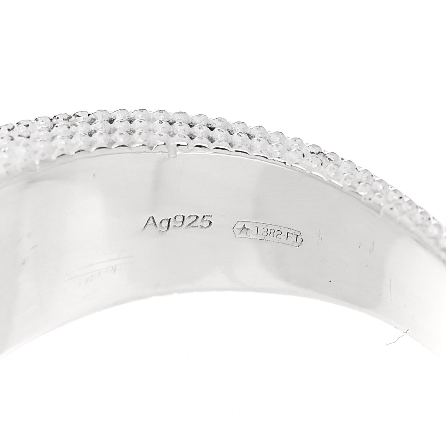 Gucci Sterling Silver GG Ring 52 6 5 of 6