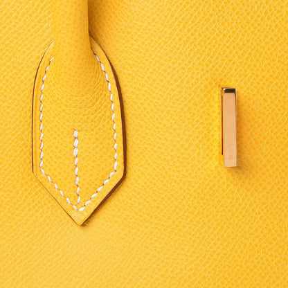 Hermes Epsom Horseshoe Birkin 35 Jaune 28 of 44