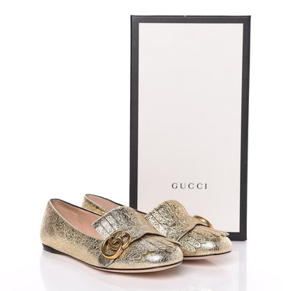 Gucci Galassia GG Marmont Fringe Flats 36 Platino 10 of 10