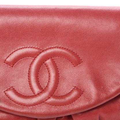 Chanel Lambskin Half Moon Wallet On Chain WOC Red 10 of 17