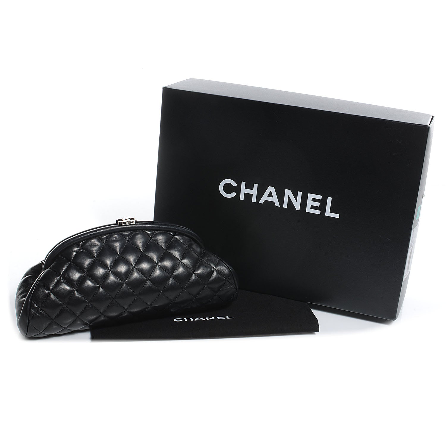Chanel Lambskin Quilted Timeless Clutch Black 5 of 8