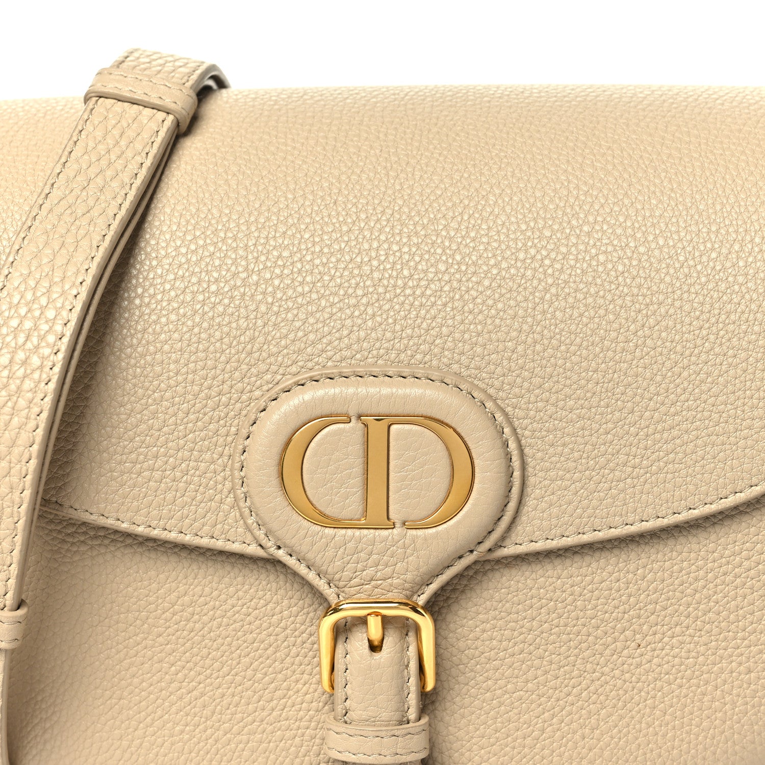 Christian Dior Grained Calfskin Medium Bobby Flap Warm Taupe 7 of 9