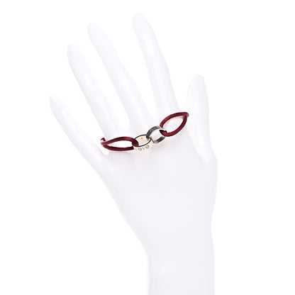 Cartier 18K Pink White Gold Love Bracelet Red 2 of 5